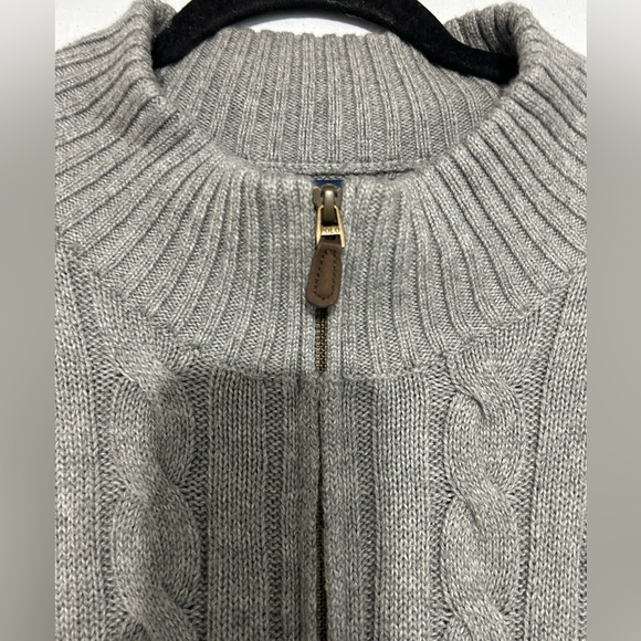 Polo Ralph Lauren Men's 1/4 Zip Cable Knit Cotton Sweater GRAY 4XB - Picture 7 of 13